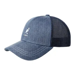 Kangol Distressed Cotton Mesh Cap - Navy