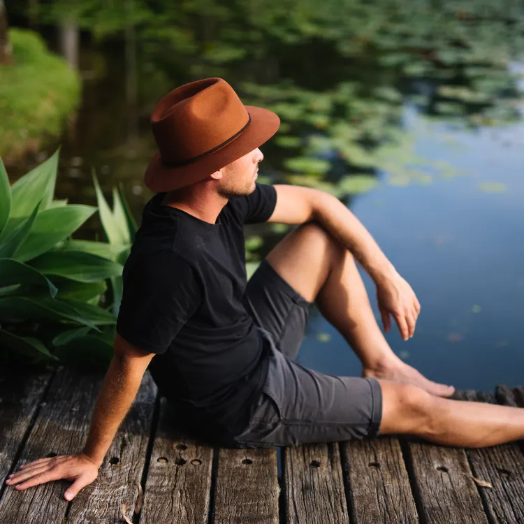 Kooringal Mid Brim Fedora Rajah - Chestnut