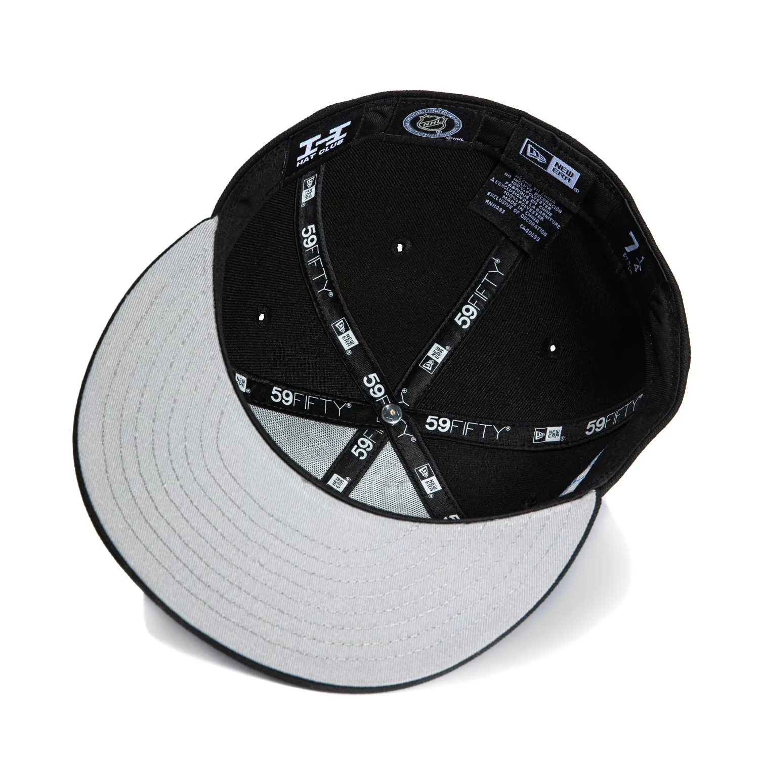 New Era 59Fifty Boston Bruins 90th Anniversary Patch Hat - Black. Light Blue