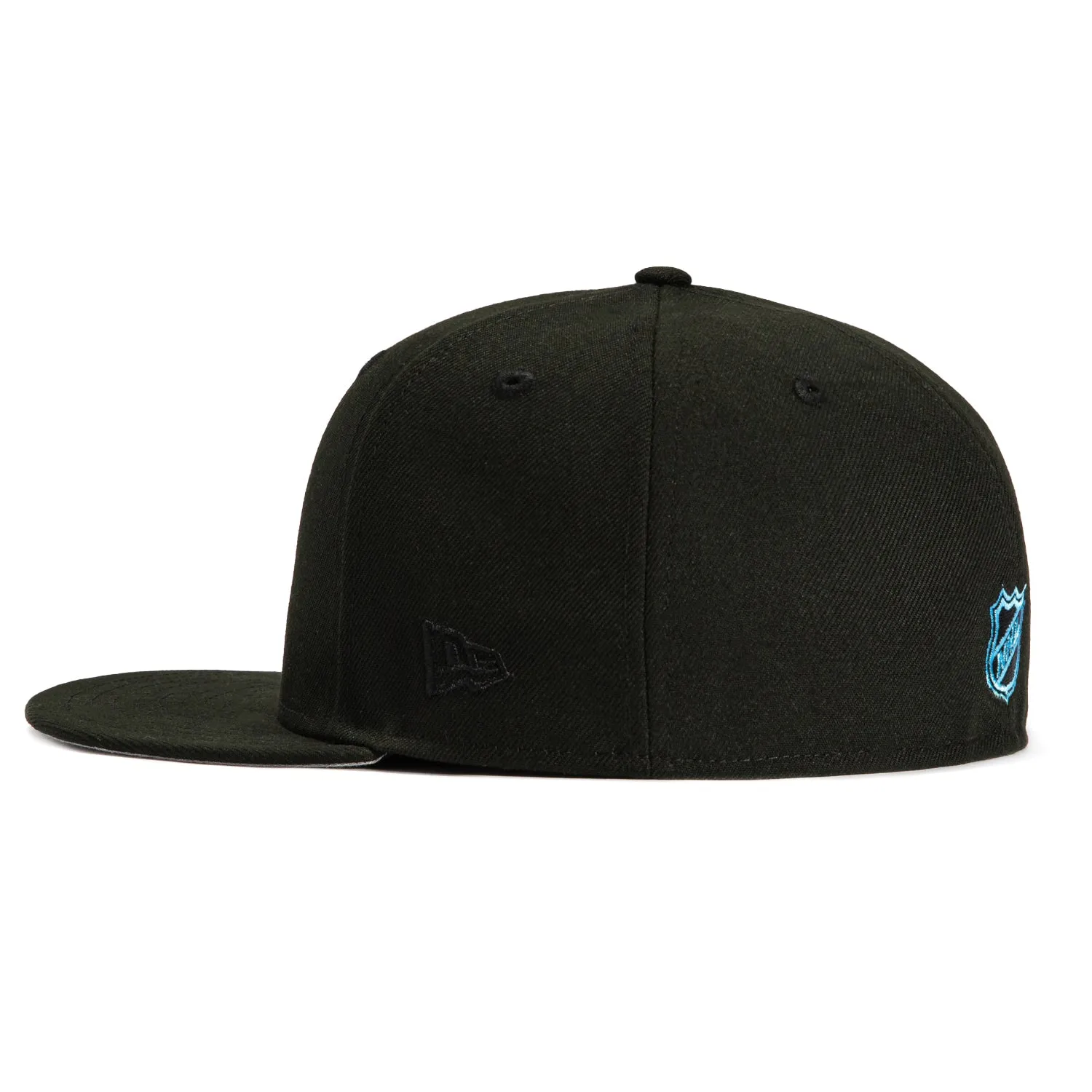 New Era 59Fifty Boston Bruins 90th Anniversary Patch Hat - Black. Light Blue