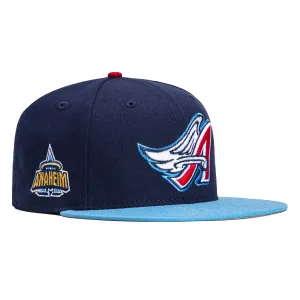 New Era 59Fifty Los Angeles Angels Logo Patch Alternate Hat - Light Navy. Light Blue