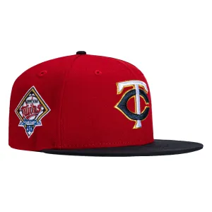 New Era 59Fifty Minnesota Twins 30th Anniversary Patch Hat - Red. Navy