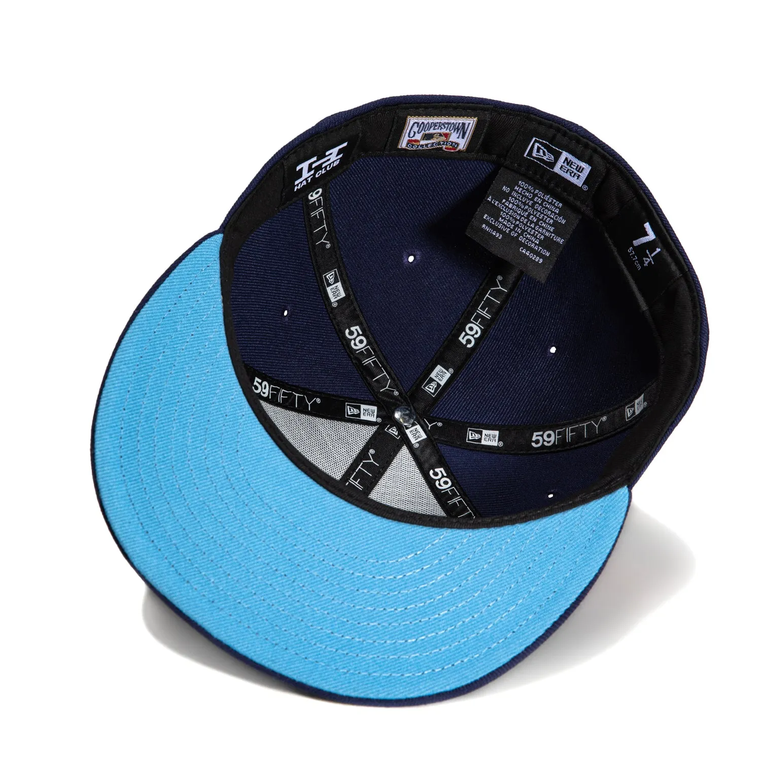 New Era 59Fifty New York Mets 40th Anniversary Stadium Patch Word Hat - Light Navy. Teal. Orange