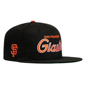 New Era 59Fifty Retro Script San Francisco Giants Hat - Black