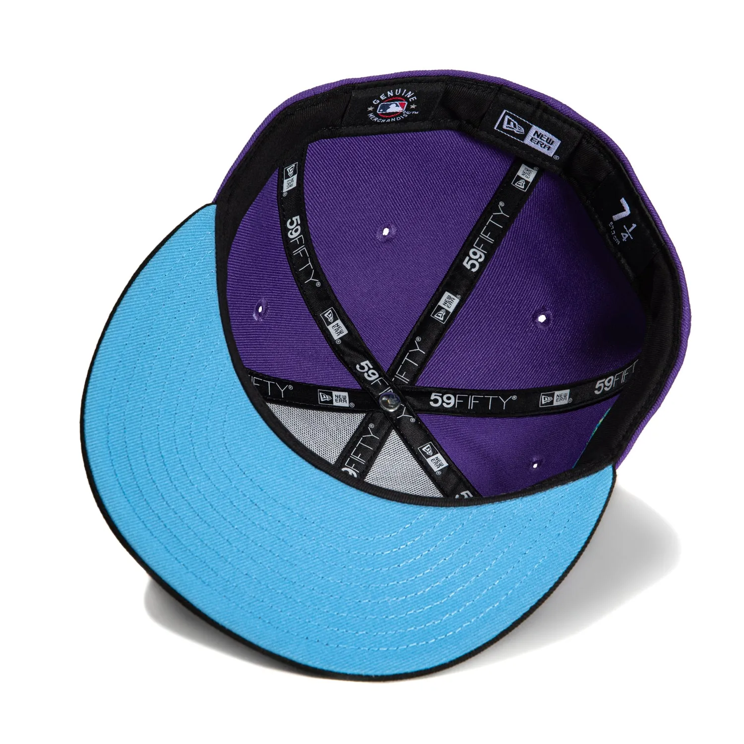 New Era 59Fifty Tampa Bay Rays Logo Patch City Connect Word Hat - Purple. Black