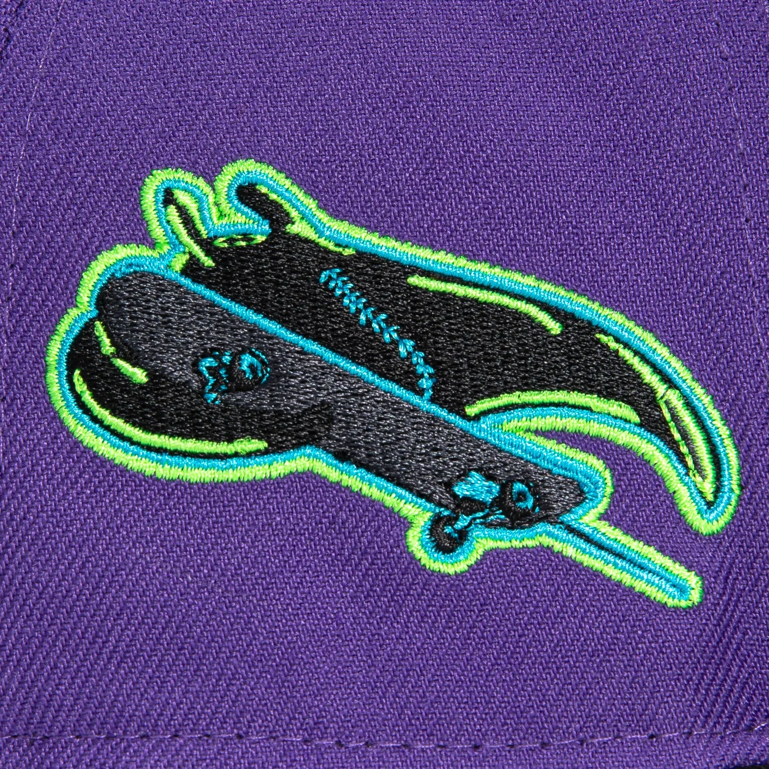 New Era 59Fifty Tampa Bay Rays Logo Patch City Connect Word Hat - Purple. Black