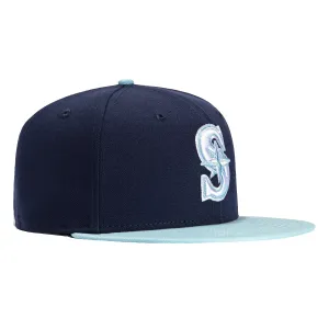 New Era 9Fifty Seattle Mariners Snapback Hat - Navy. Light Blue