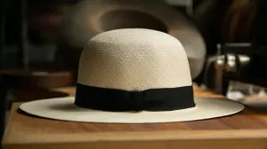 Panama Straw Fedora. Open Crown