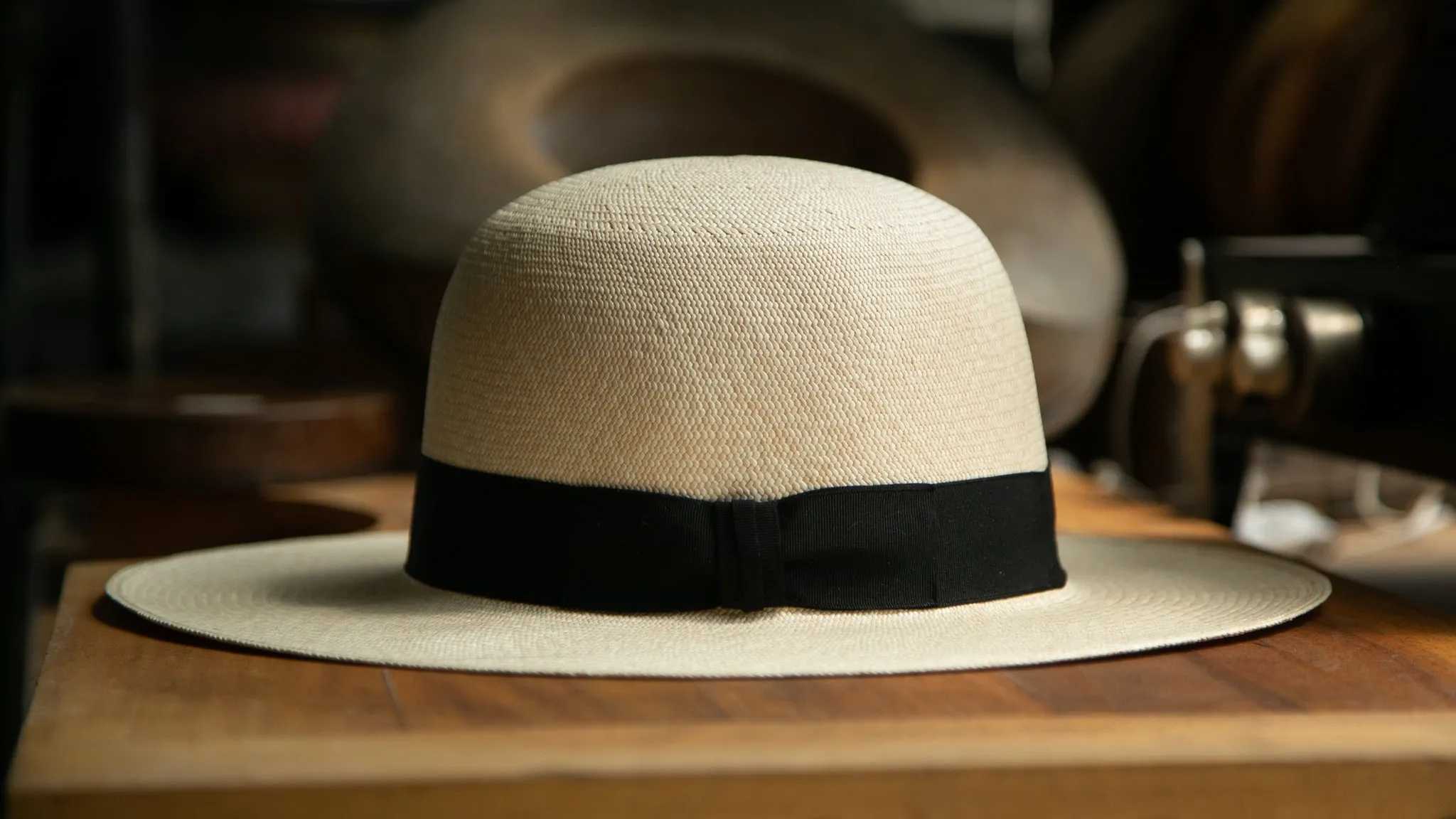 Panama Straw Fedora. Open Crown