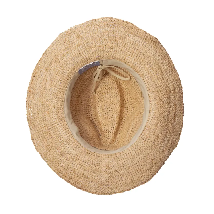 Rigon Ladies Castaway Raffia Cowboy Hat - Taupe