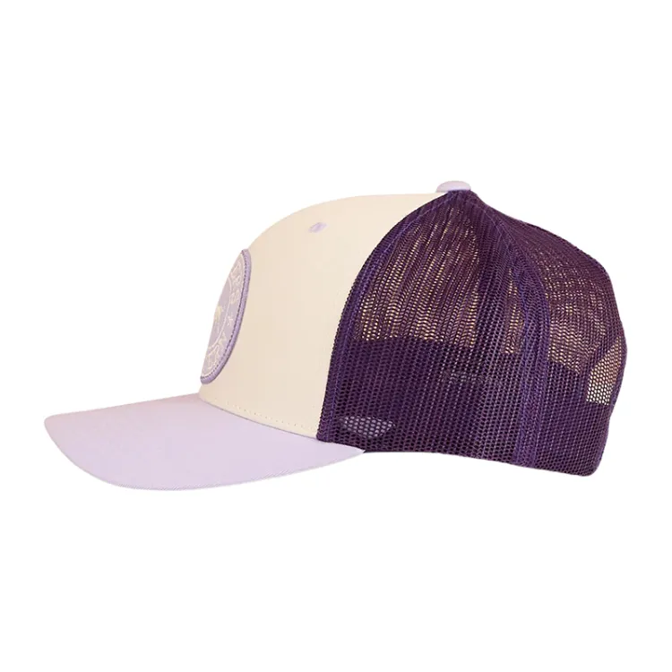 Ringers Western Tara Ponytail Trucker Cap - Off White/Lavender