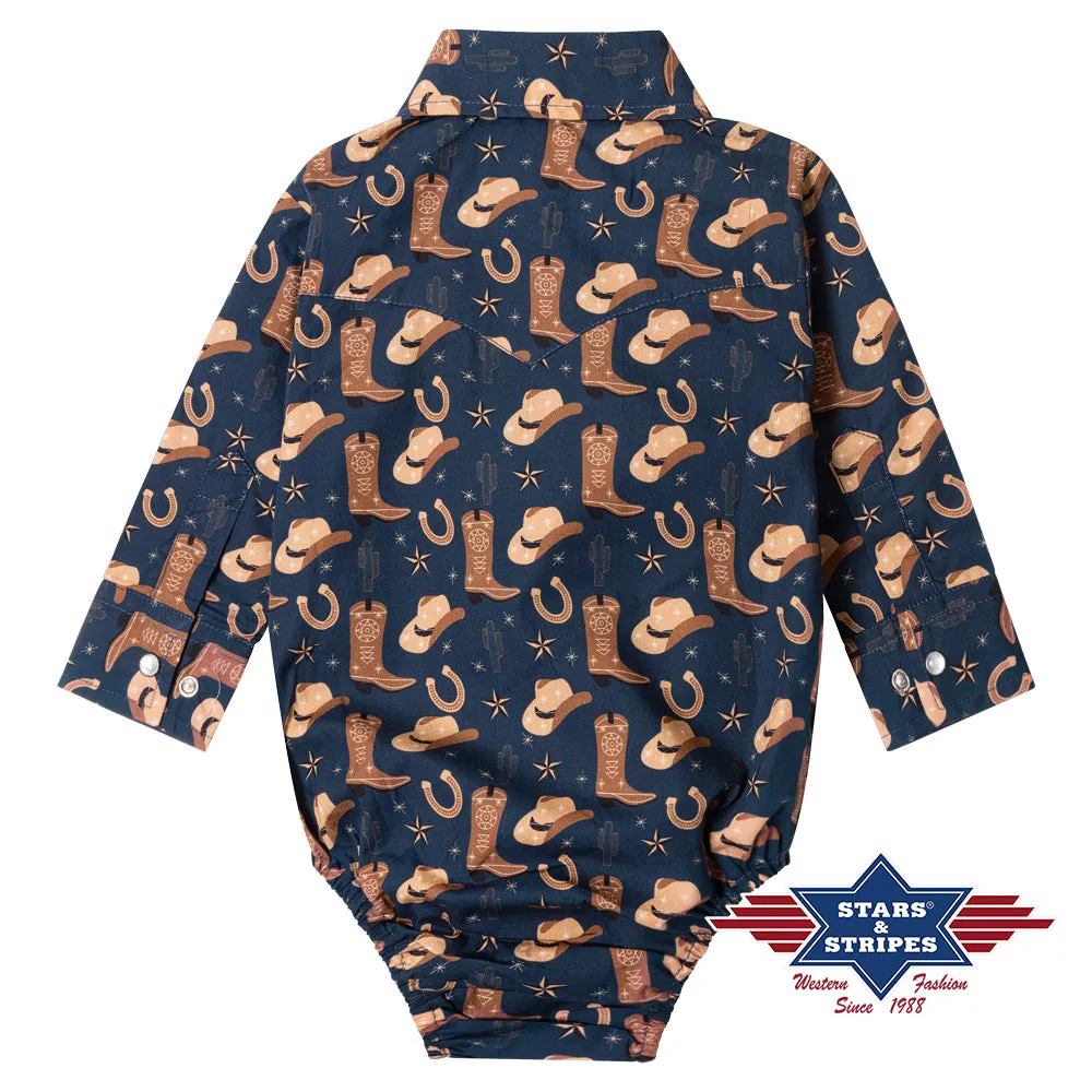 Stars & Stripes Baby Cowboy Romper
