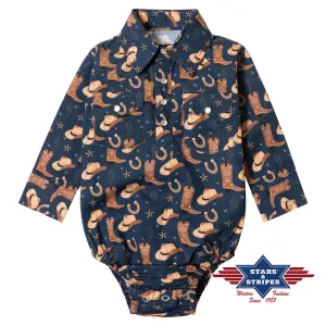 Stars & Stripes Baby Cowboy Romper