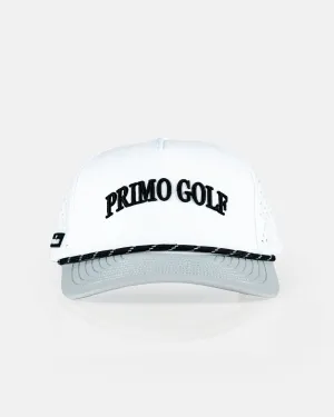 White Serif Two Tone Hat