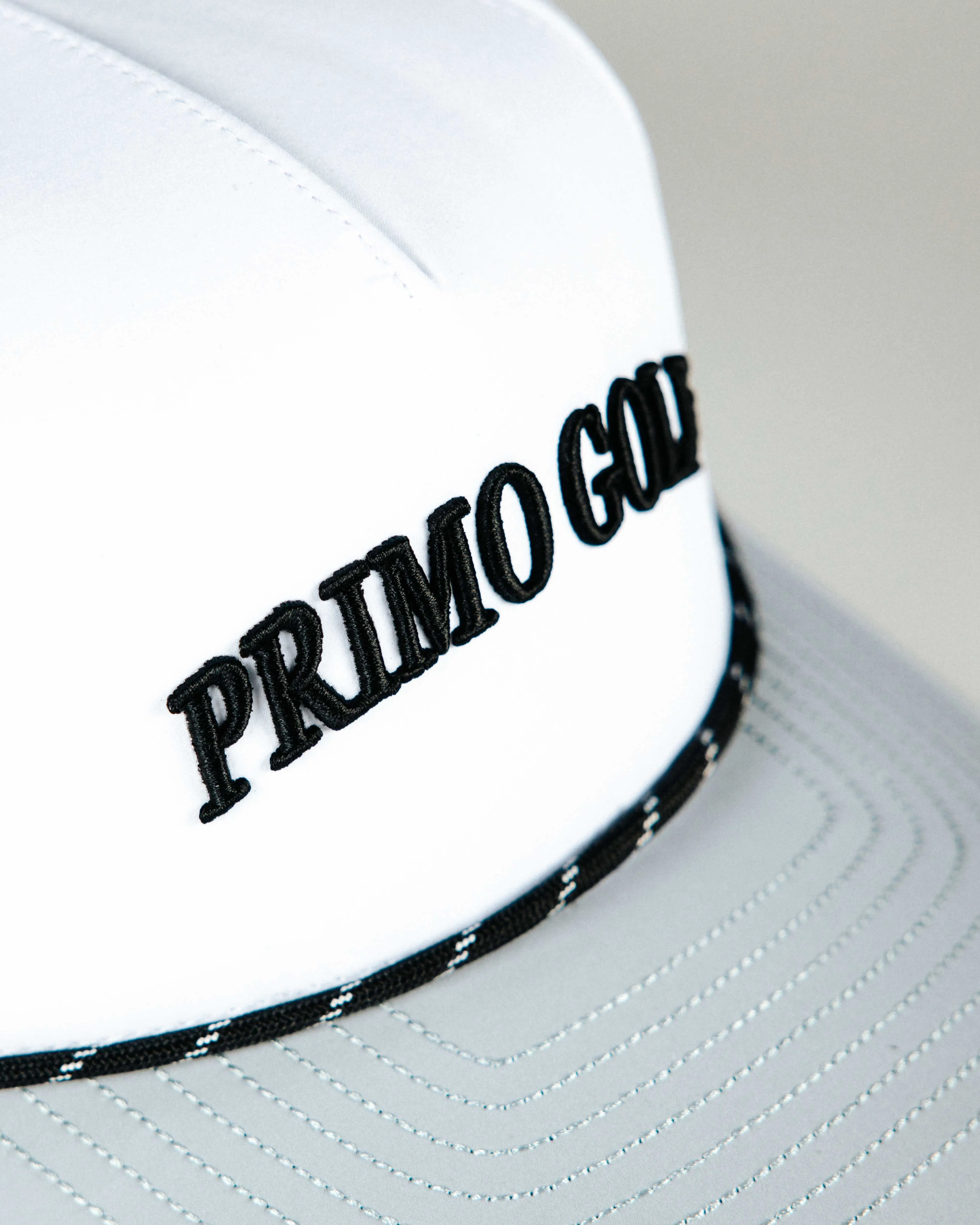White Serif Two Tone Hat