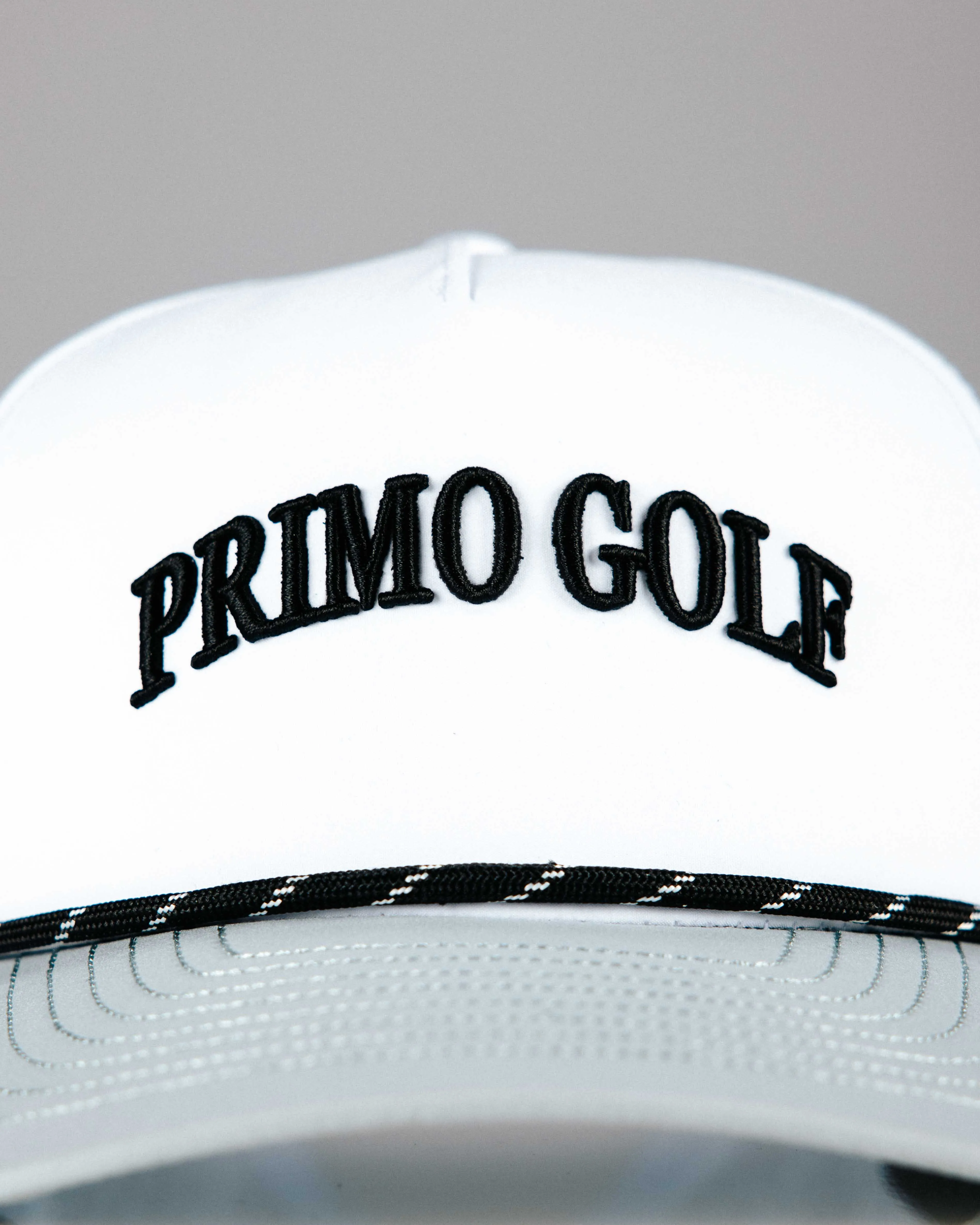 White Serif Two Tone Hat
