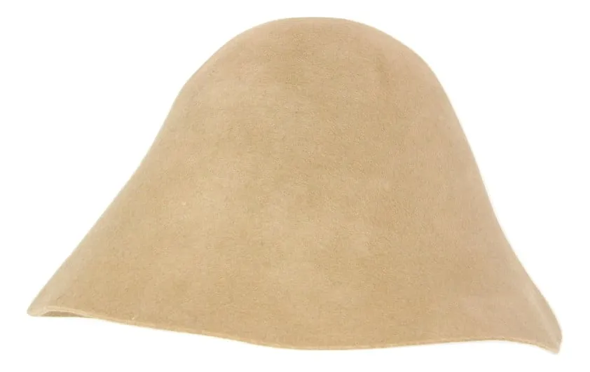 Wool Felt Hillbilly Hood Hat - Light Brown
