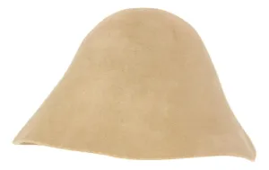 Wool Felt Hillbilly Hood Hat - Light Brown